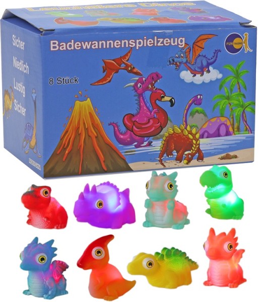Leuchttiere Dinos Badewannenspielzeug