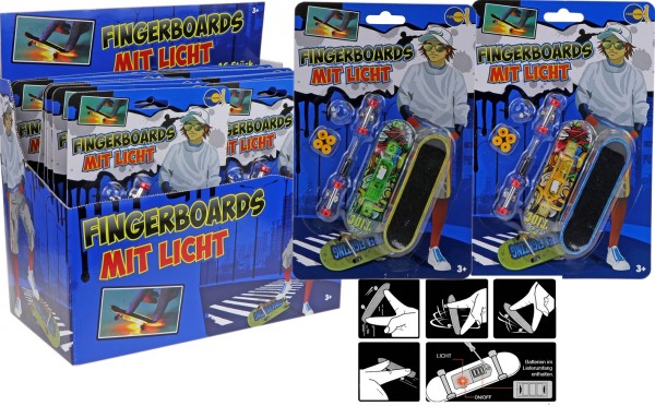 Fingerboard/Skateboard mit Licht